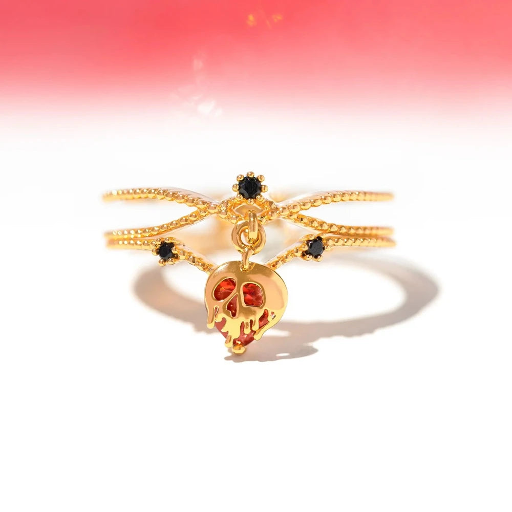 Adjustable Gold Color Skull Ring