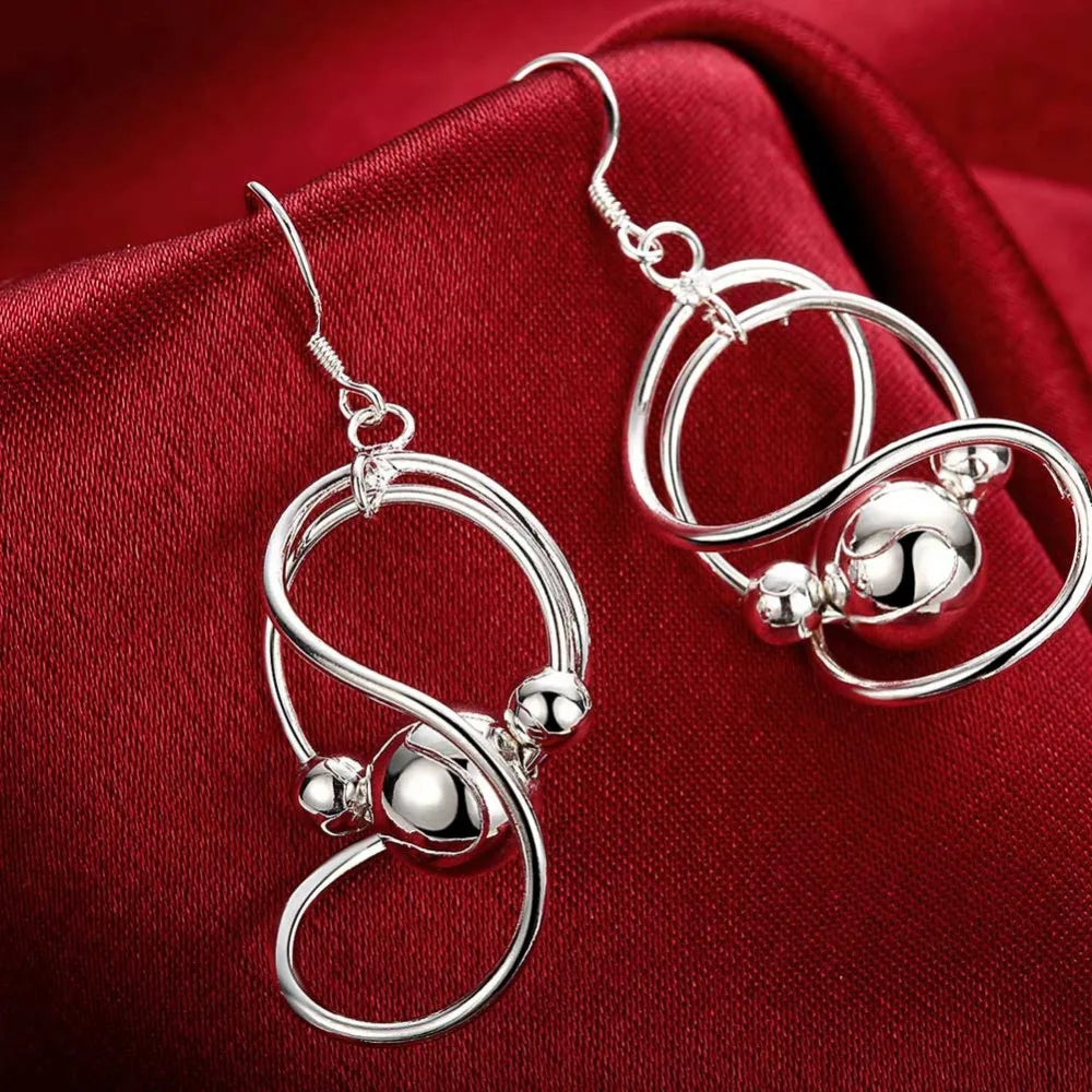 Twisted Ball Dangle Earrings