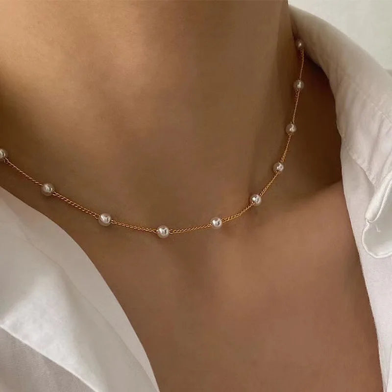 Women's Pearl Necklace Set