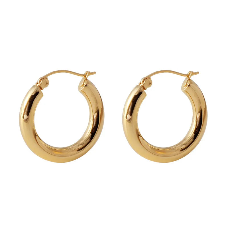 Sterling Silver Retro Hoop Earring