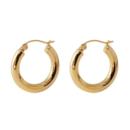 Sterling Silver Retro Hoop Earring