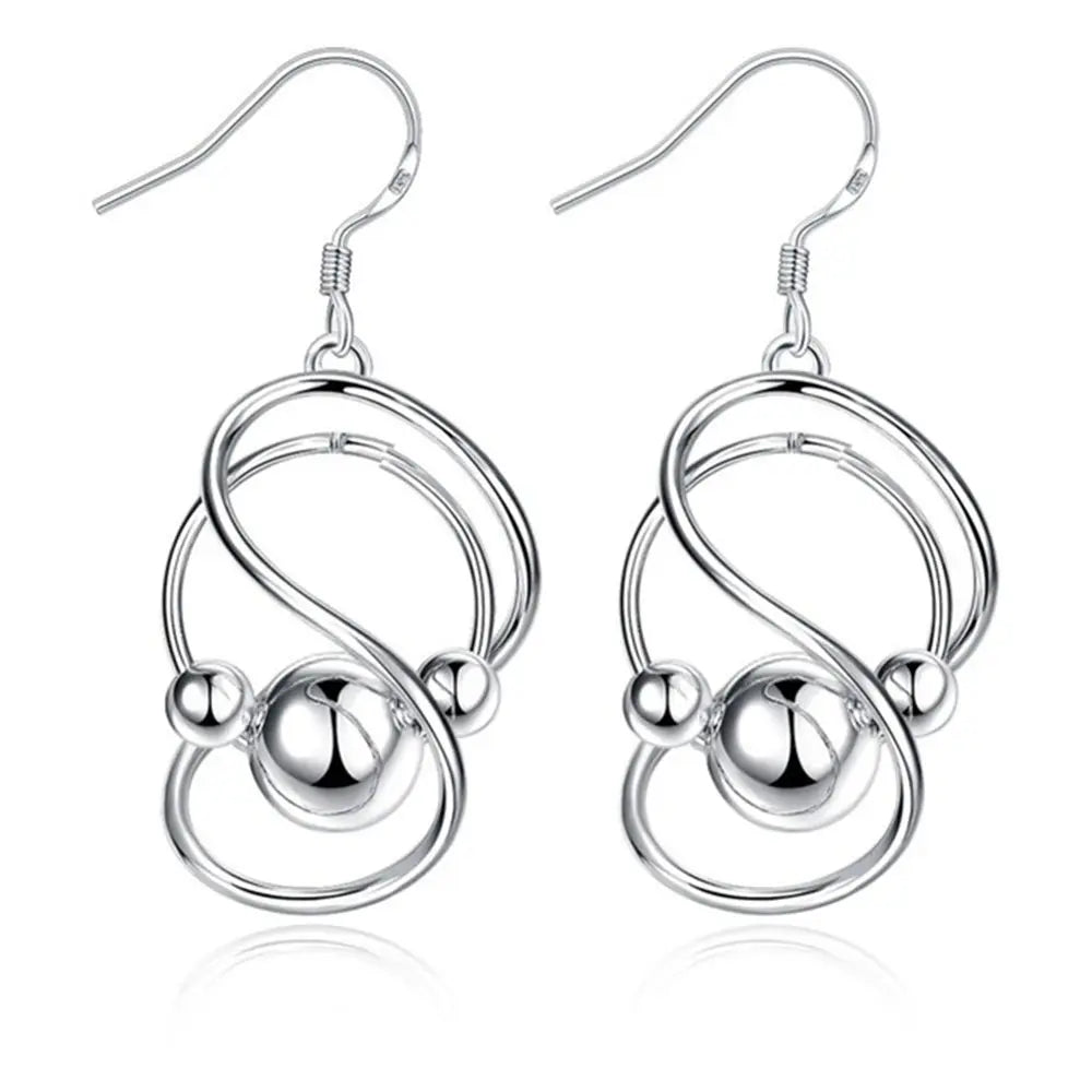 Twisted Ball Dangle Earrings