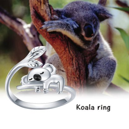Adjustable Cute Koala Animal Ring