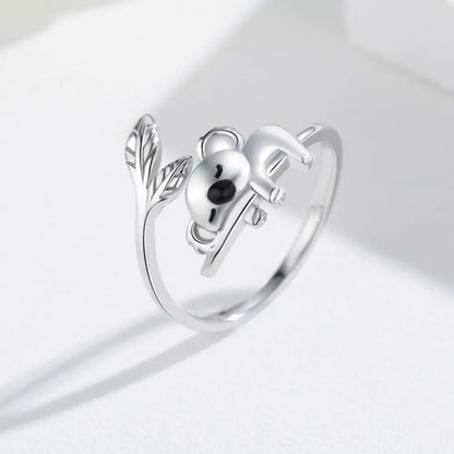 Adjustable Cute Koala Animal Ring