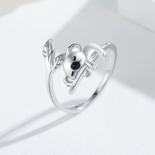 Adjustable Cute Koala Animal Ring
