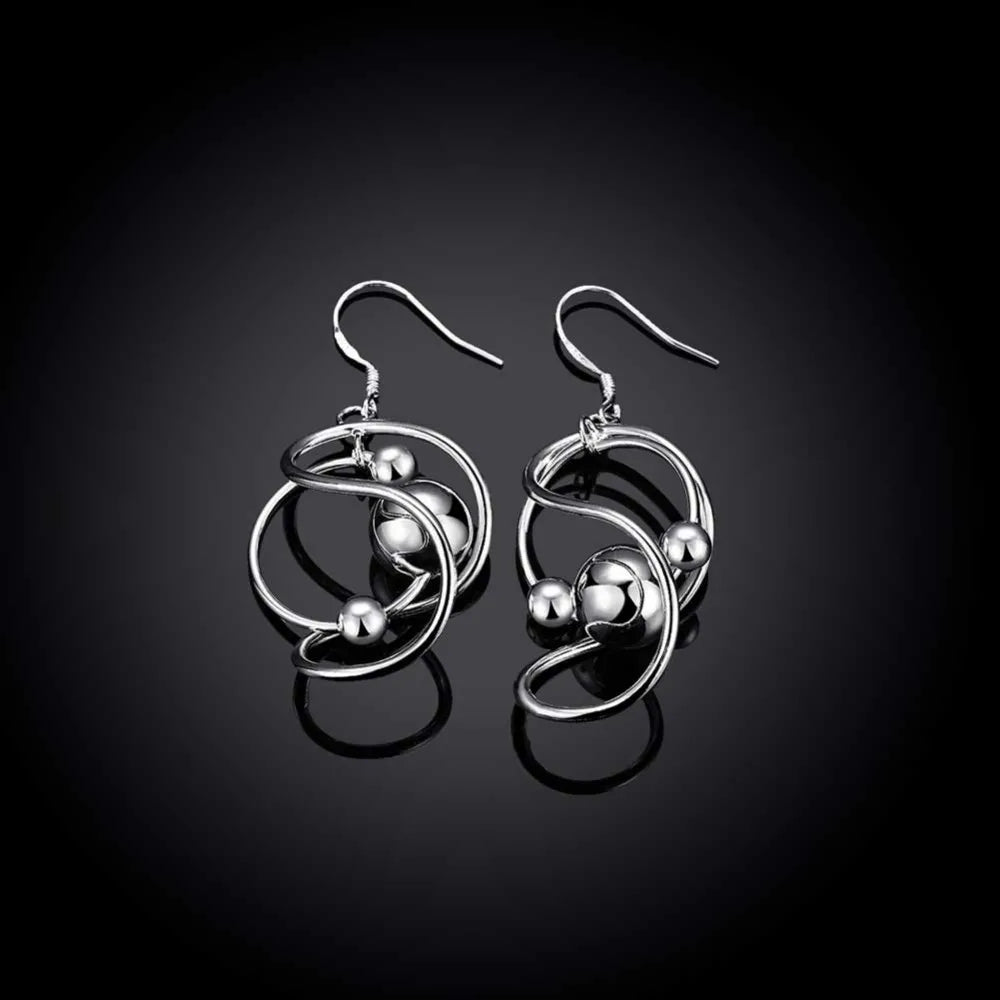 Twisted Ball Dangle Earrings
