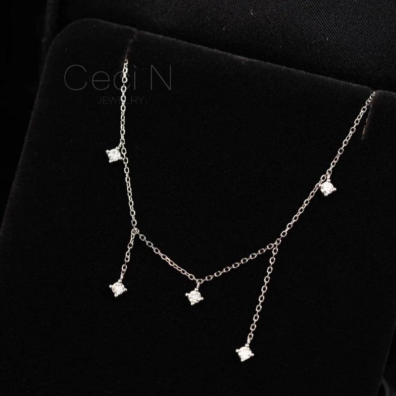 Zircon Star Charms Necklace