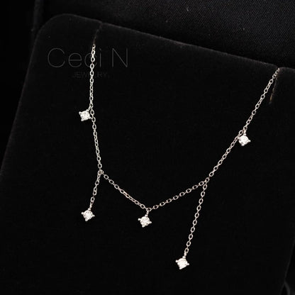 Zircon Star Charms Necklace