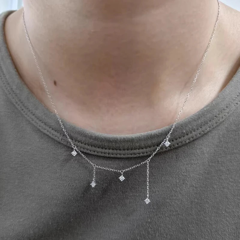 Zircon Star Charms Necklace