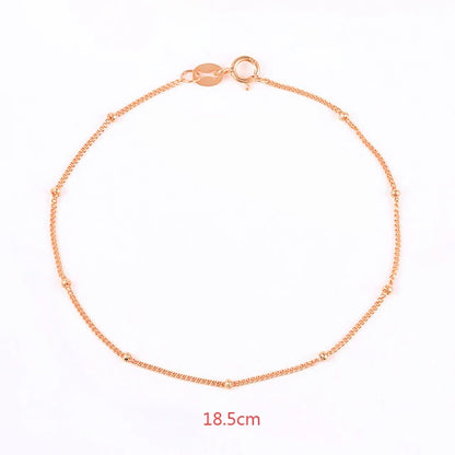 Minimalist Beaded Thin Chain Bracelet