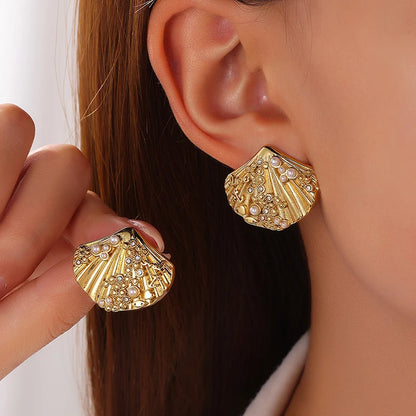 Stainless Steel Creative Pearl Drop Earring