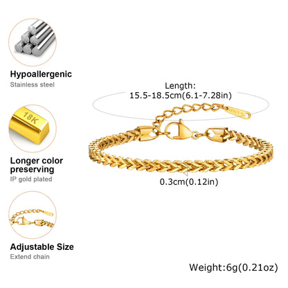 Square Keel Chain Bracelet