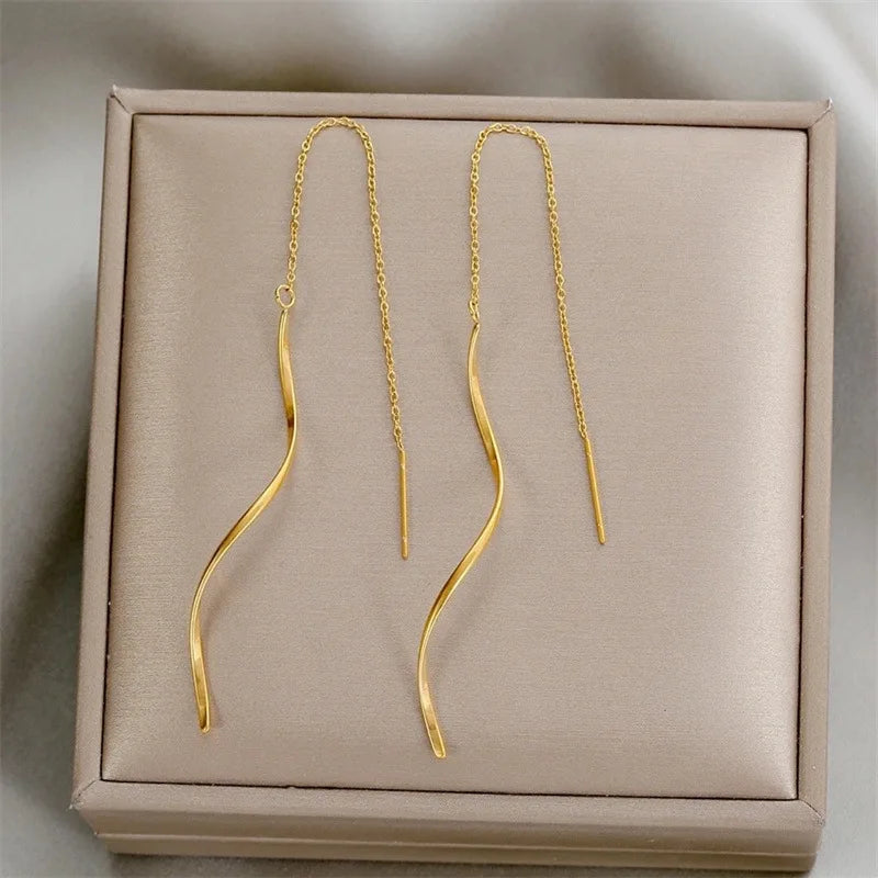 Drop Ear Line Long Hanging Earring