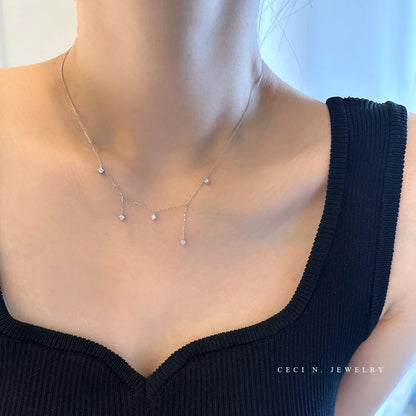 Zircon Star Charms Necklace