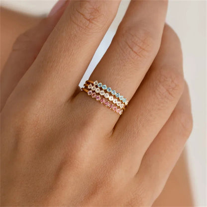 Round Cut CZ Engagement Ring