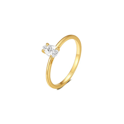 Round Cut CZ Engagement Ring