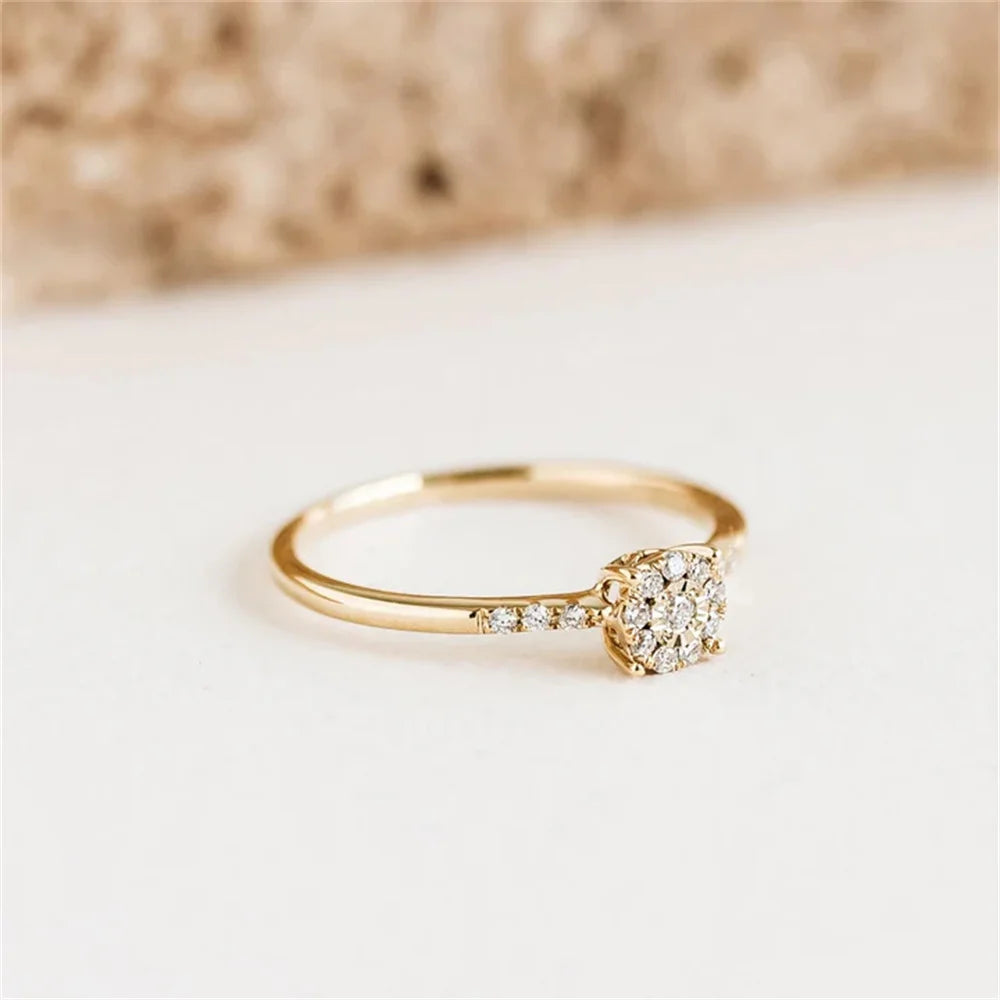 Round Cut CZ Engagement Ring