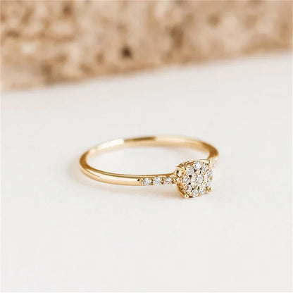 Round Cut CZ Engagement Ring