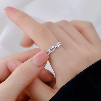 925 Sterling Silver Double Layer Branch Ring