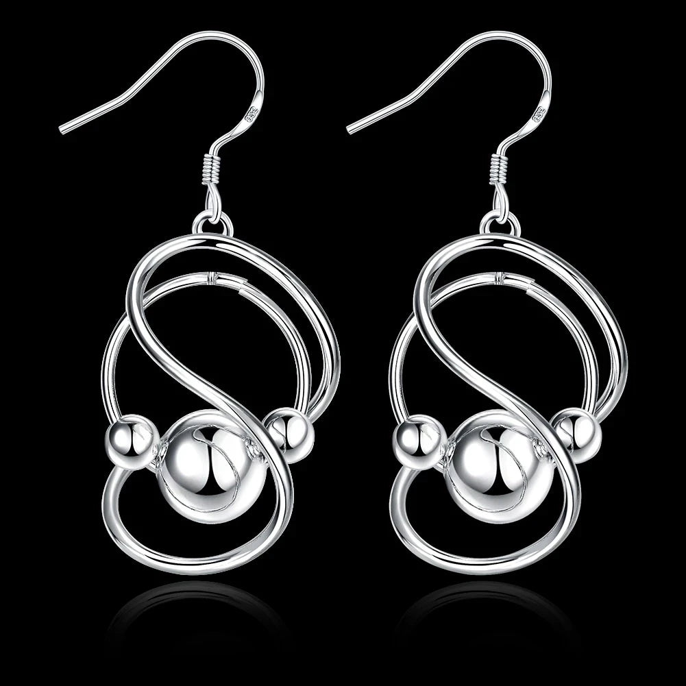 Twisted Ball Dangle Earrings
