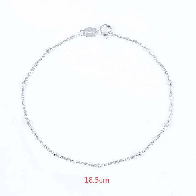 Minimalist Beaded Thin Chain Bracelet