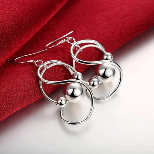 Twisted Ball Dangle Earrings