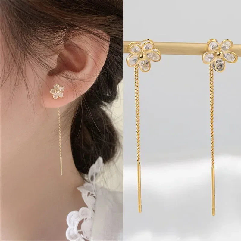 Drop Ear Line Long Hanging Earring