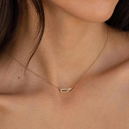 Double Circle Zircon Choker Necklace