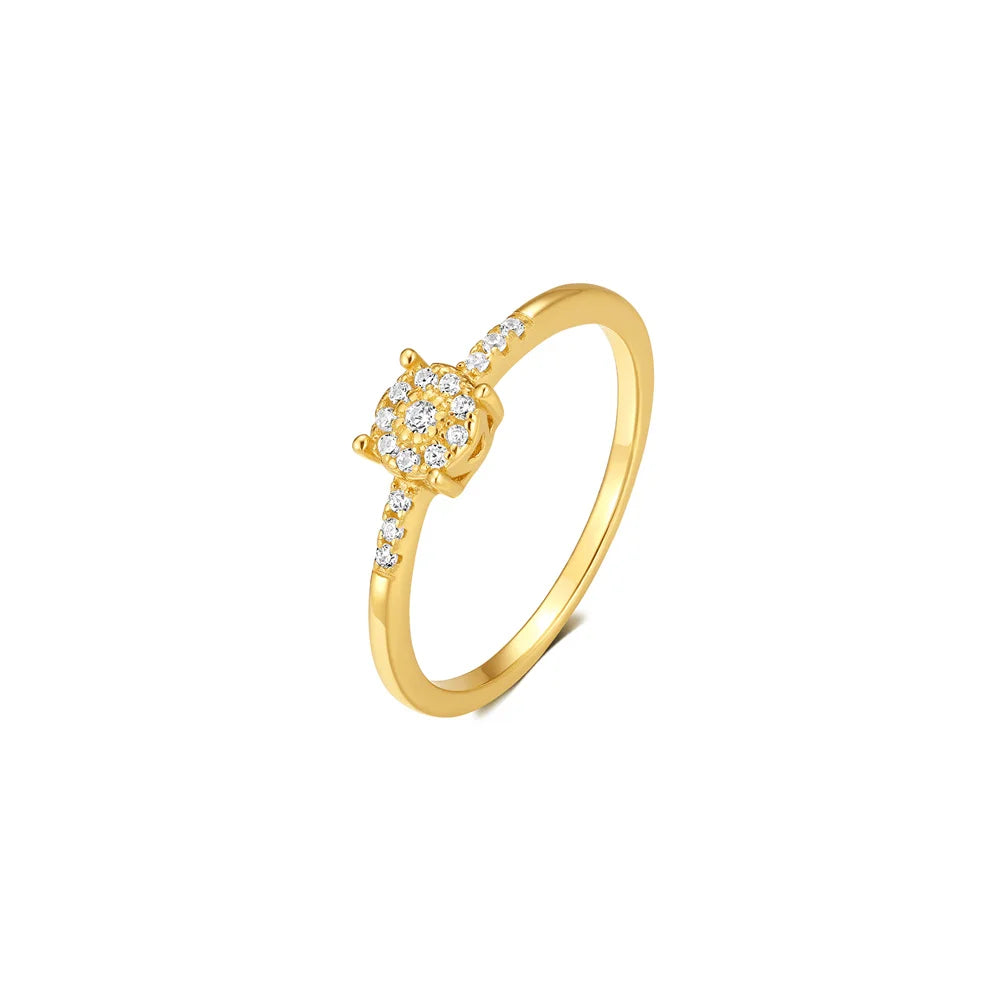 Round Cut CZ Engagement Ring