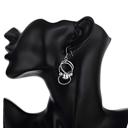 Twisted Ball Dangle Earrings