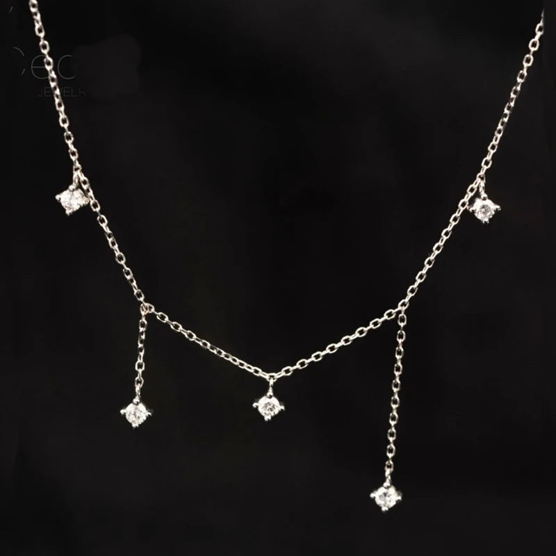 Zircon Star Charms Necklace