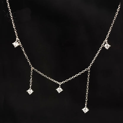 Zircon Star Charms Necklace